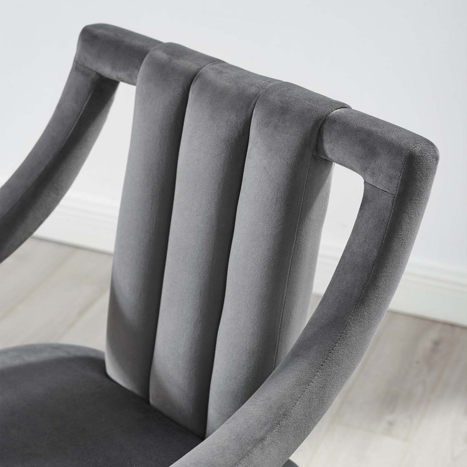 Harken Performance Velvet Accent Chair.