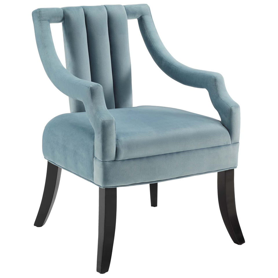 Harken Performance Velvet Accent Chair.