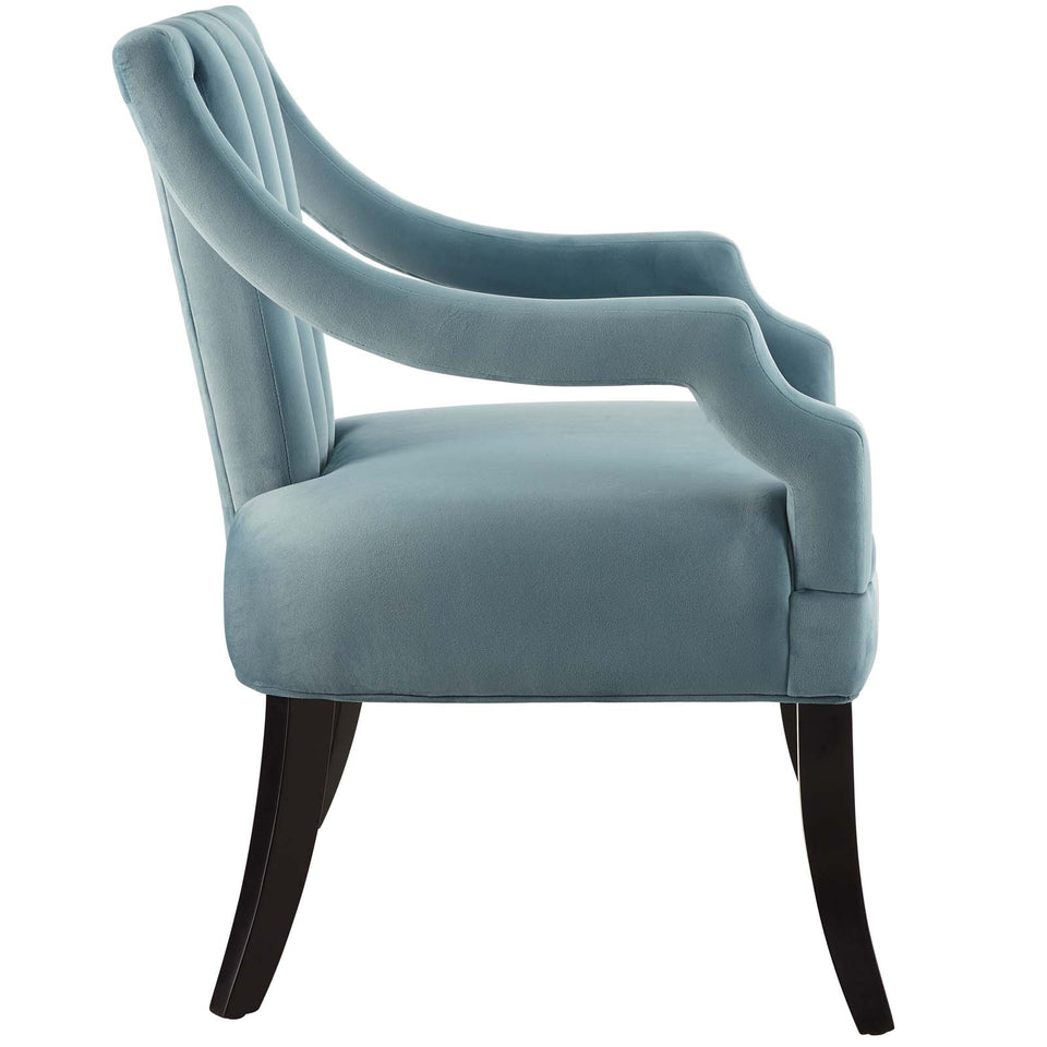 Harken Performance Velvet Accent Chair.