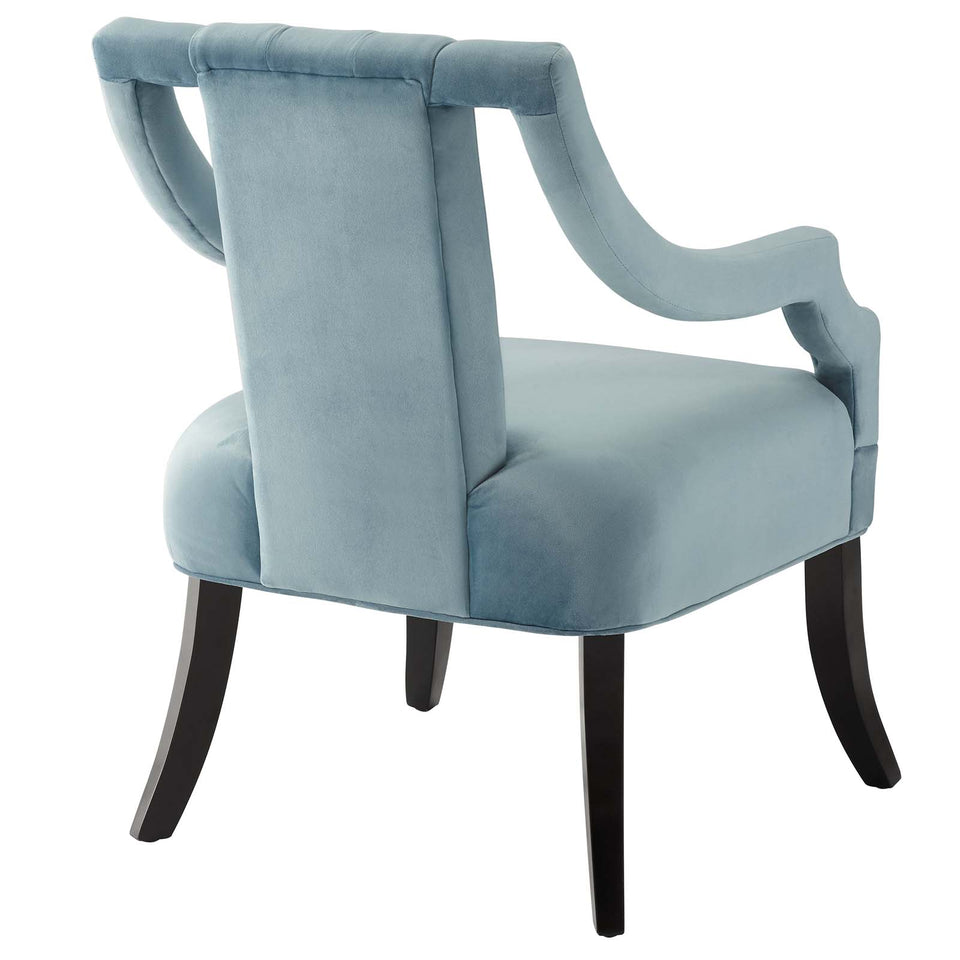 Harken Performance Velvet Accent Chair.