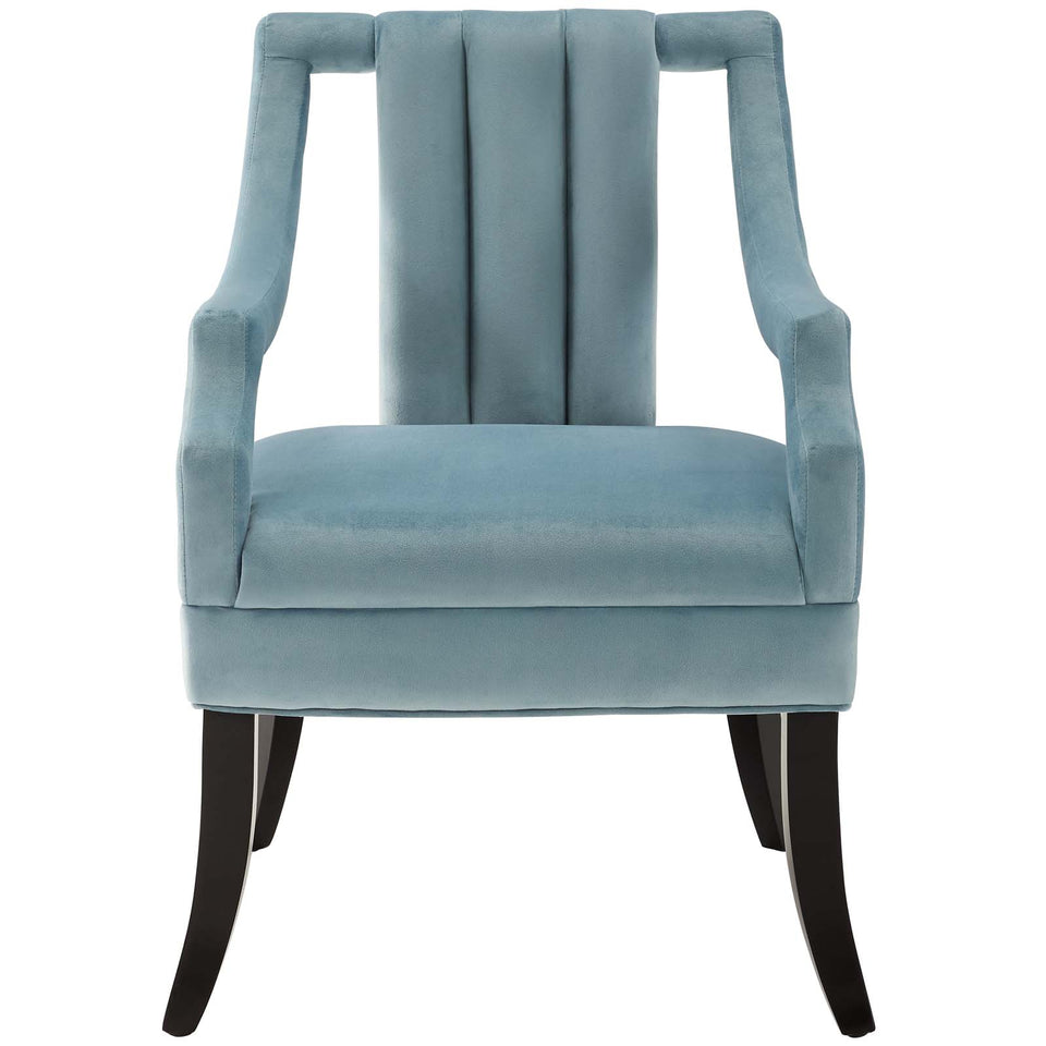 Harken Performance Velvet Accent Chair.