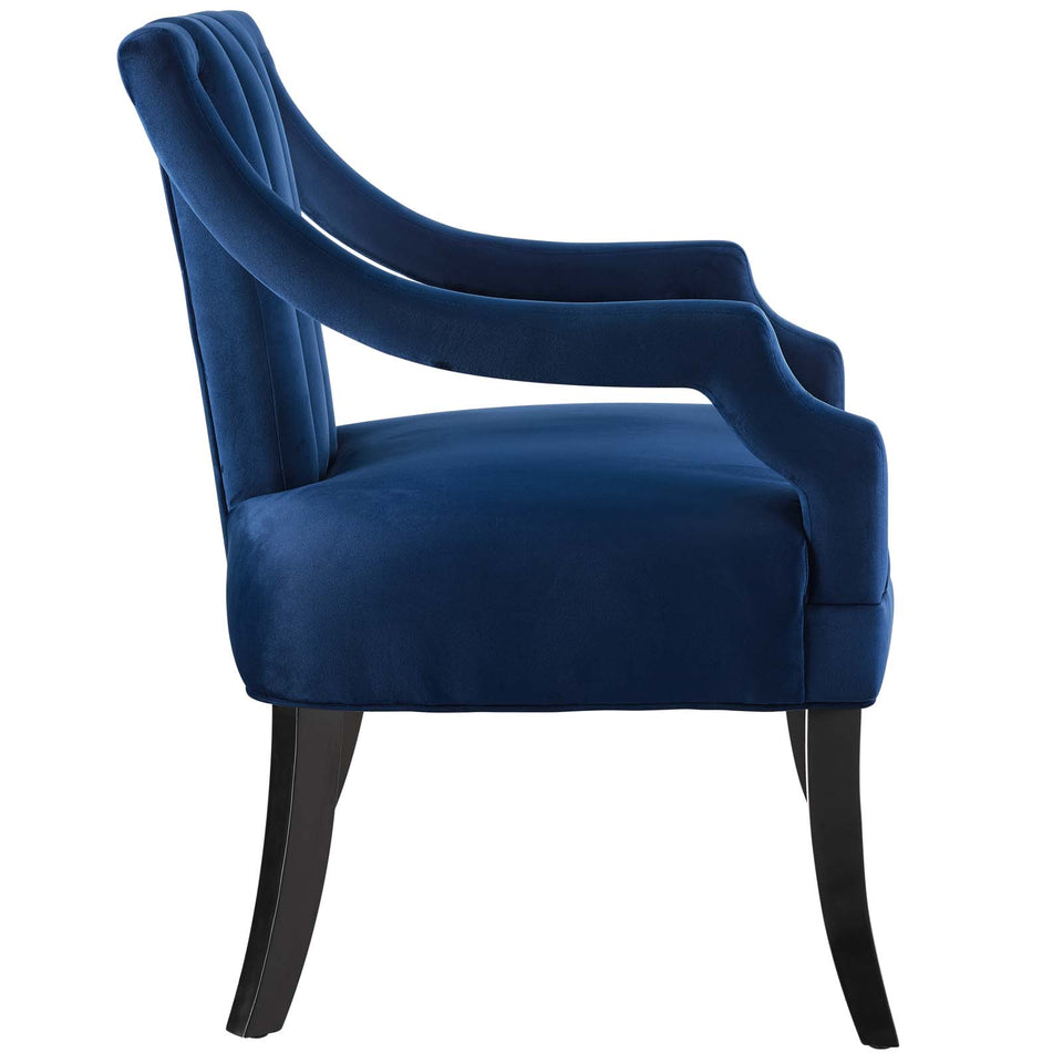 Harken Performance Velvet Accent Chair.