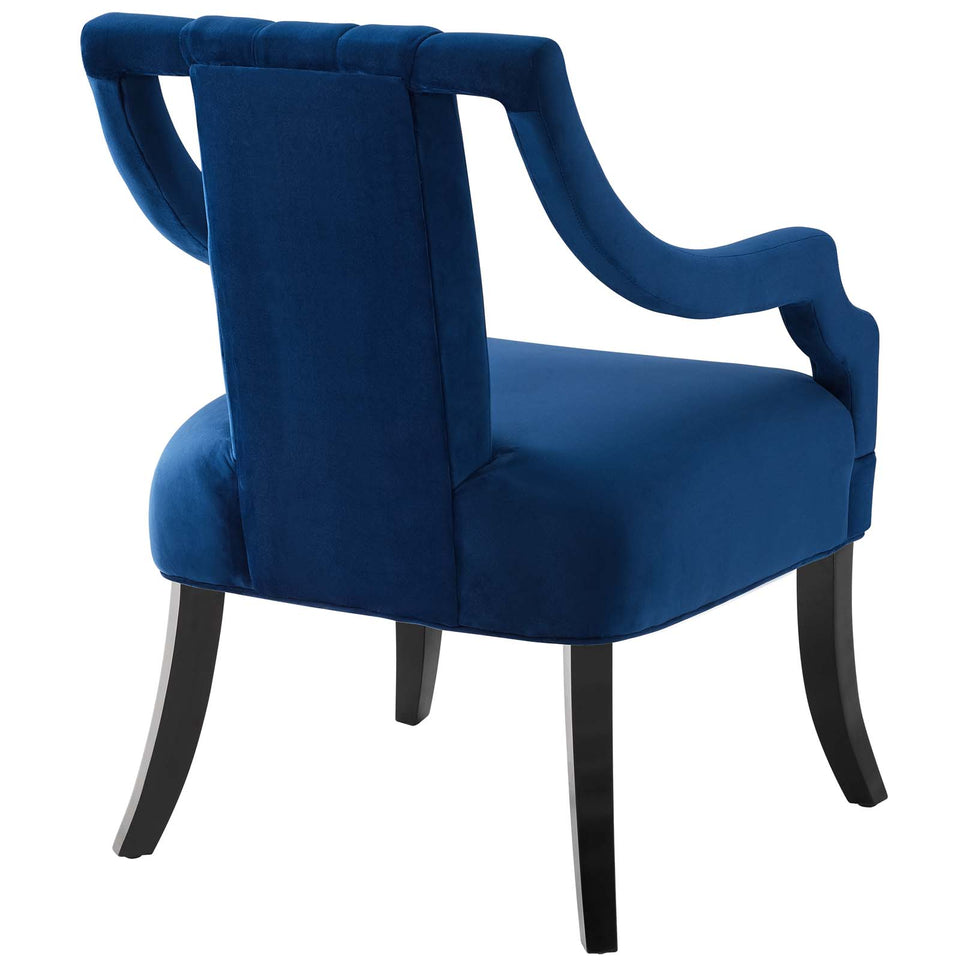Harken Performance Velvet Accent Chair.