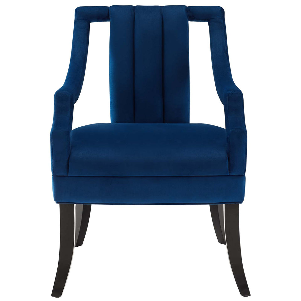Harken Performance Velvet Accent Chair.