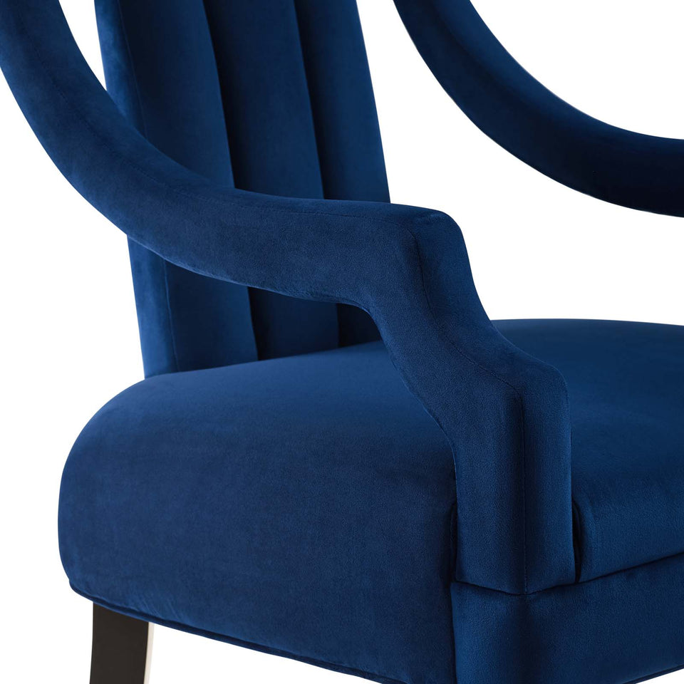 Harken Performance Velvet Accent Chair.