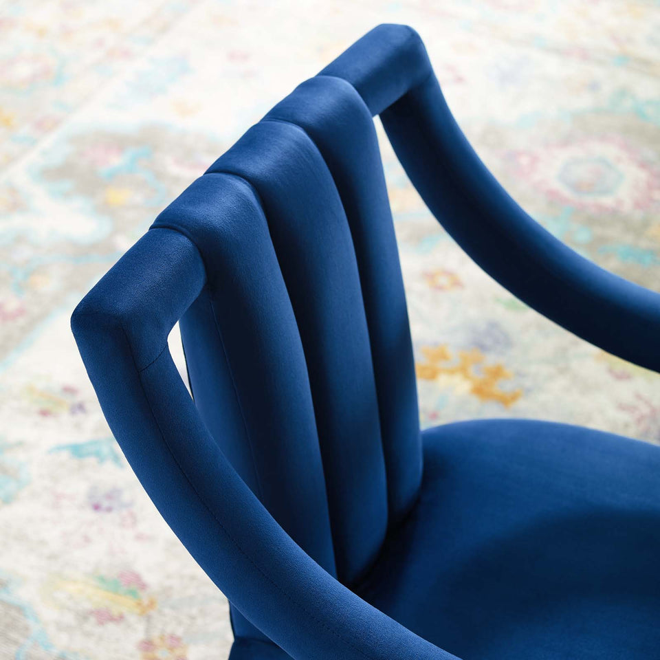 Harken Performance Velvet Accent Chair.