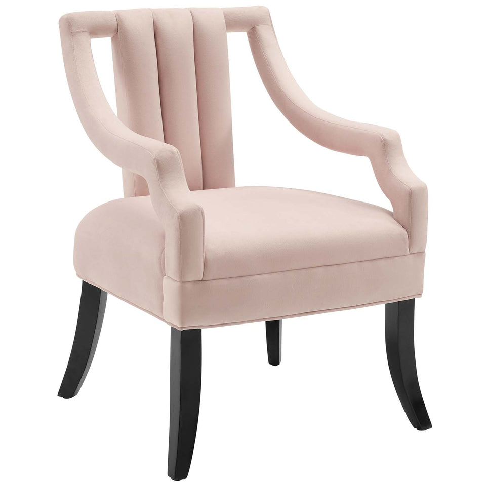 Harken Performance Velvet Accent Chair.