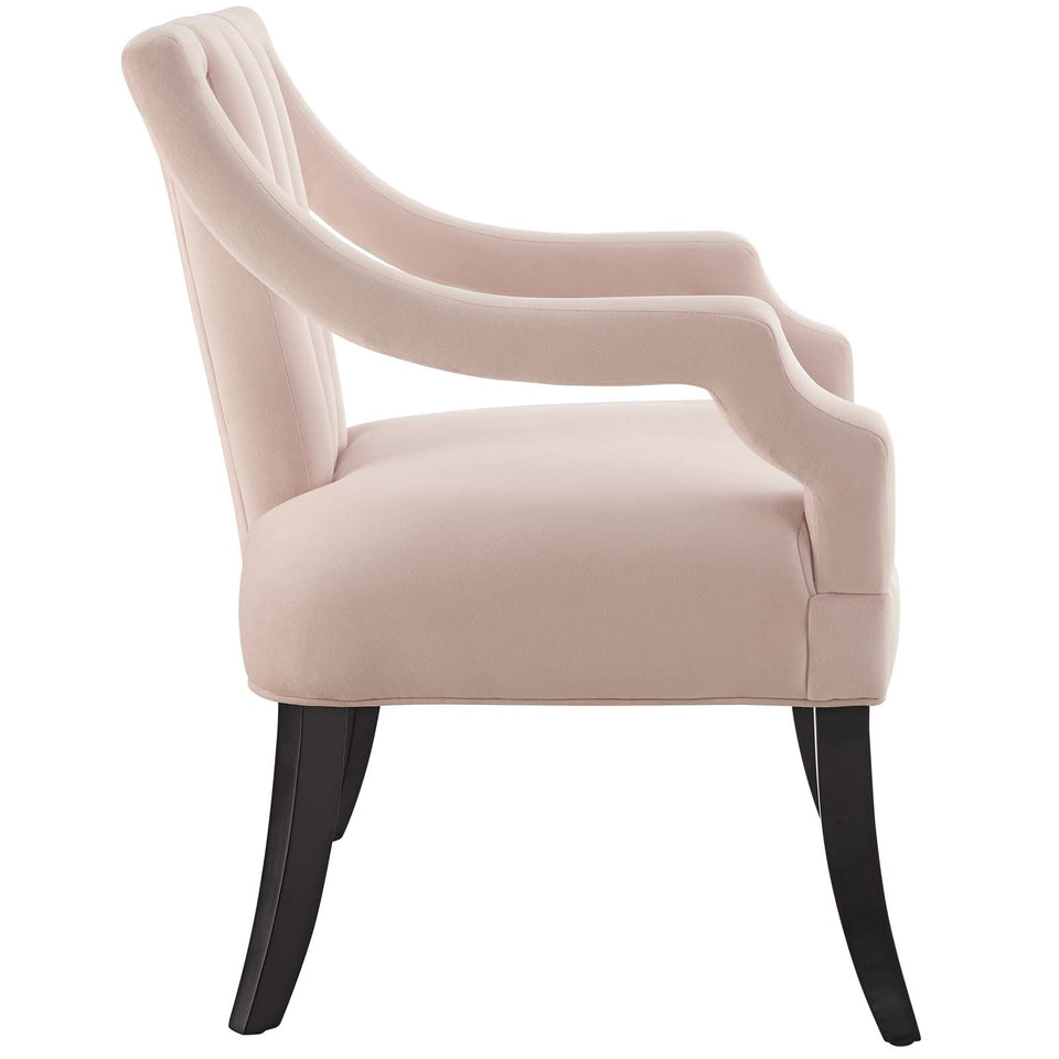 Harken Performance Velvet Accent Chair.