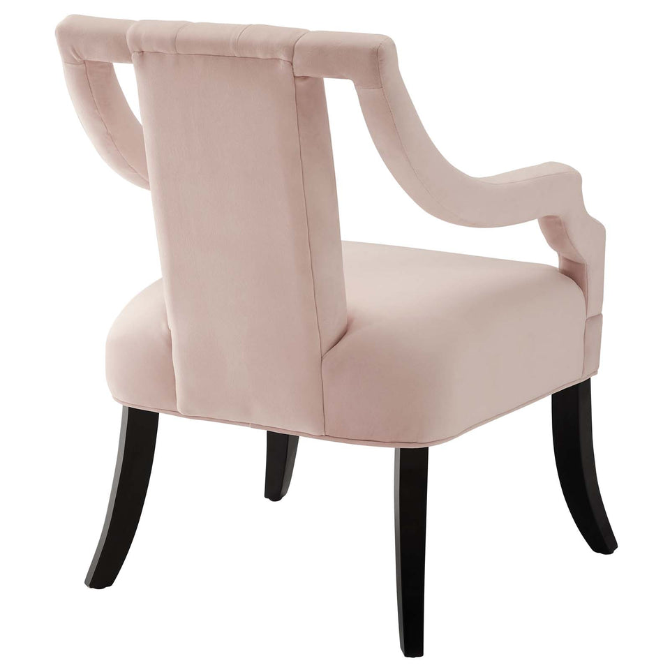 Harken Performance Velvet Accent Chair.