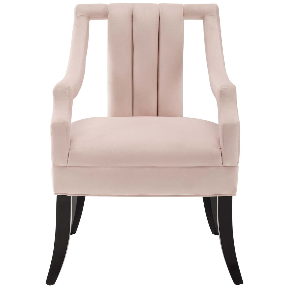 Harken Performance Velvet Accent Chair.