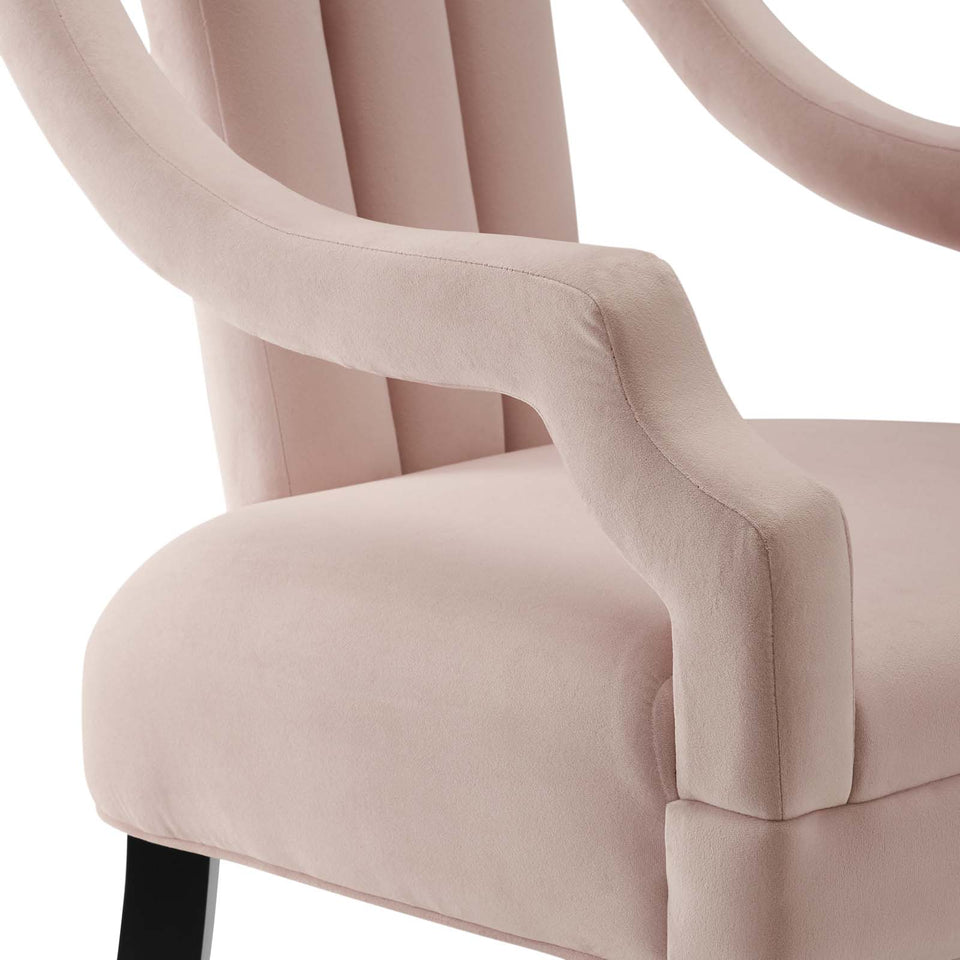 Harken Performance Velvet Accent Chair.
