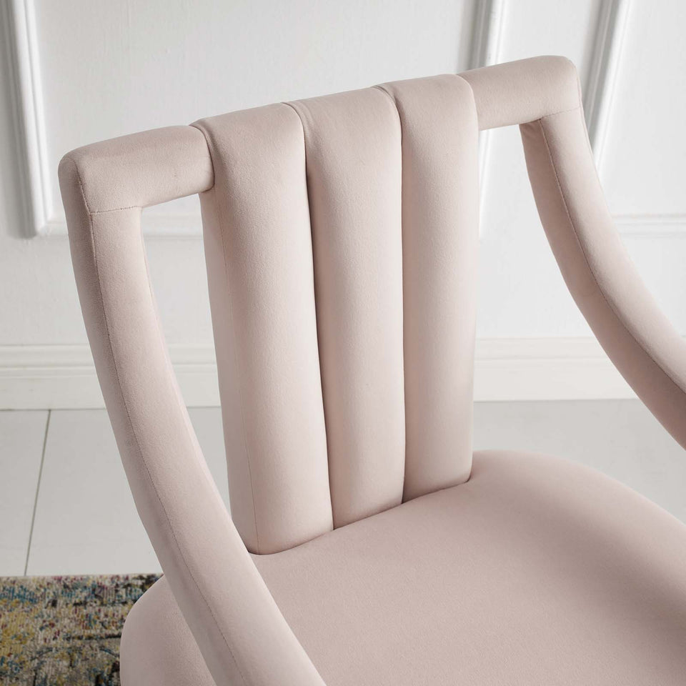 Harken Performance Velvet Accent Chair.