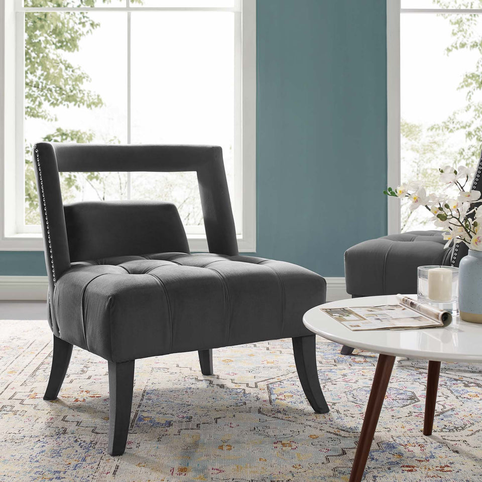 Honor Accent Lounge Performance Velvet Armchair.