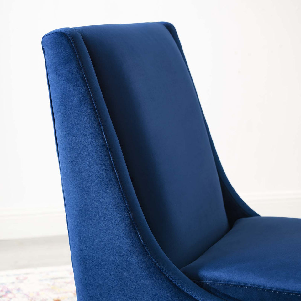 Confident Accent Upholstered Performance Velvet Lounge Chair.