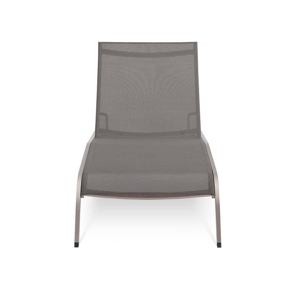 Savannah Outdoor Patio Mesh Chaise Outdoor Patio Lounge Chair.