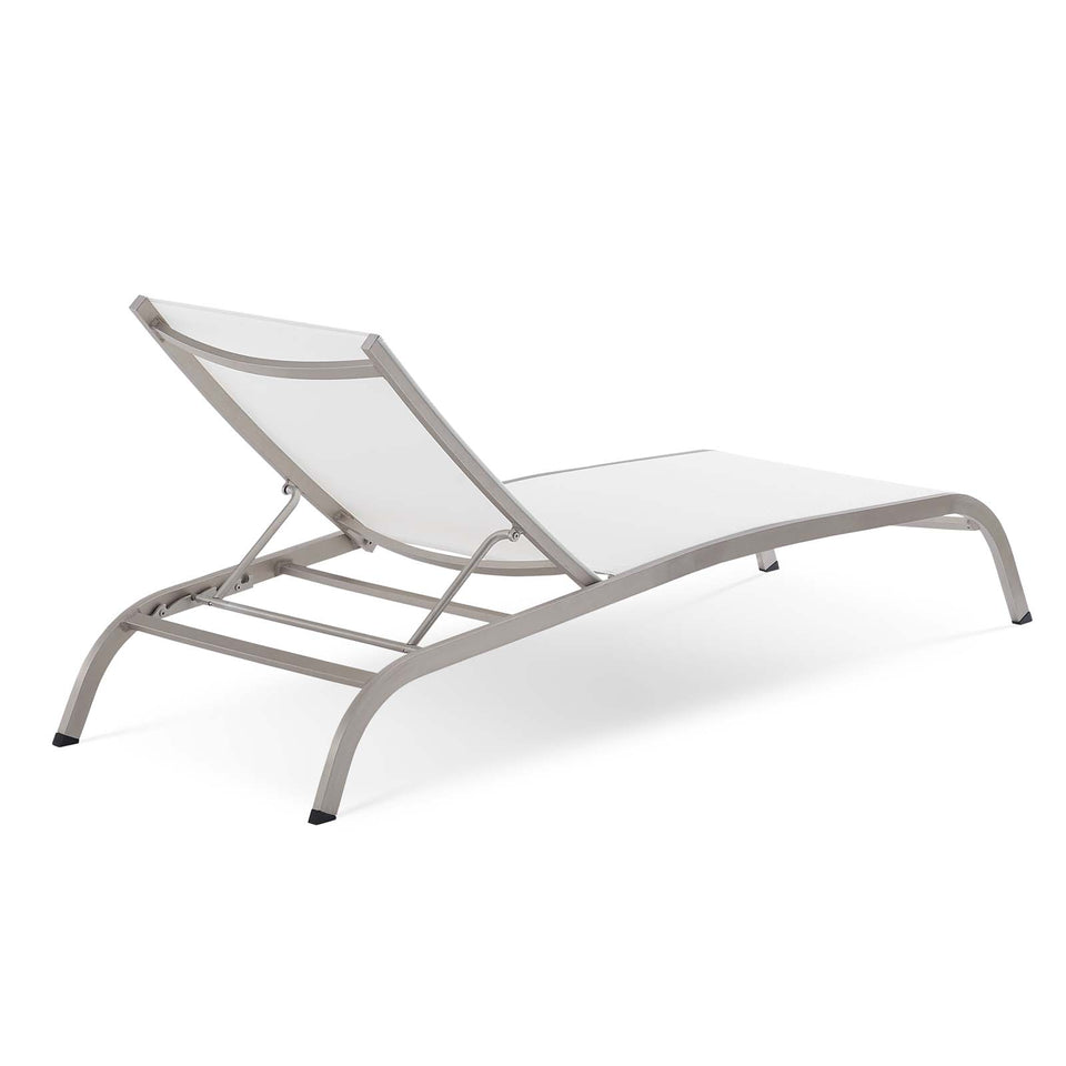 Savannah Outdoor Patio Mesh Chaise Outdoor Patio Lounge Chair.
