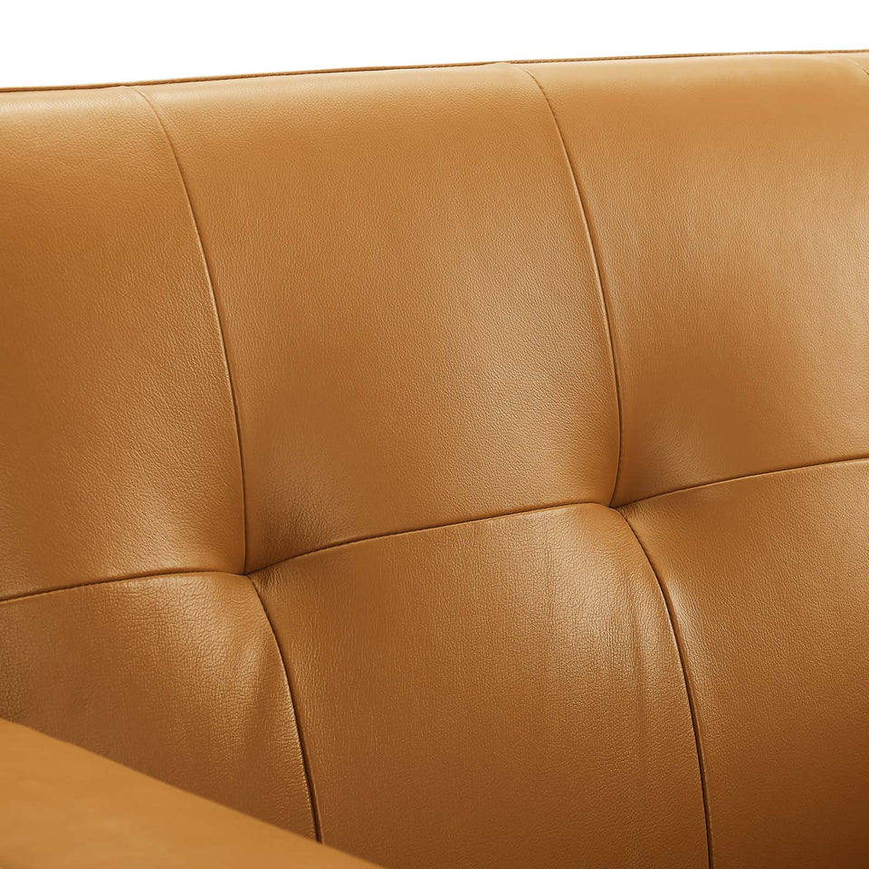 Engage Top-Grain Leather Living Room Lounge Accent Armchair.