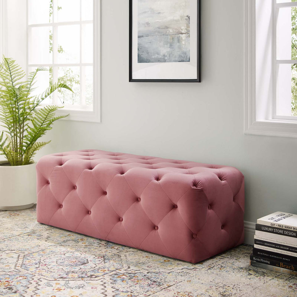 Anthem 48" Tufted Button Entryway Performance Velvet Bench.