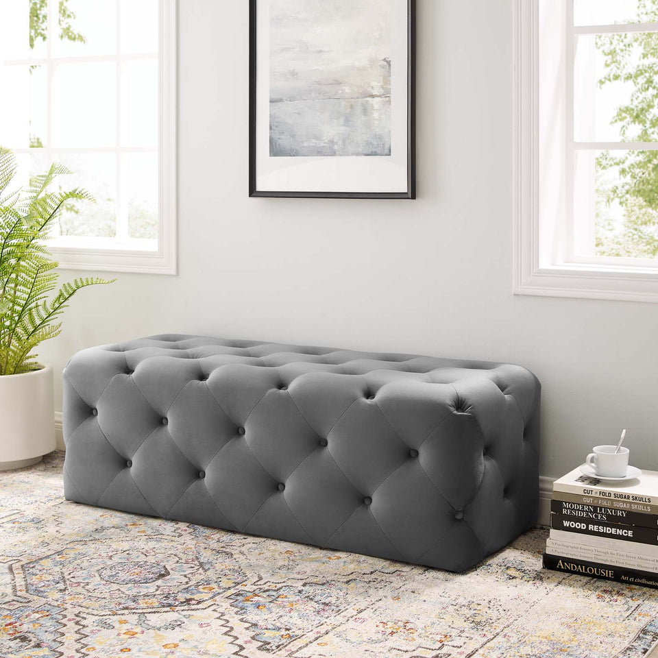 Anthem 48" Tufted Button Entryway Performance Velvet Bench.