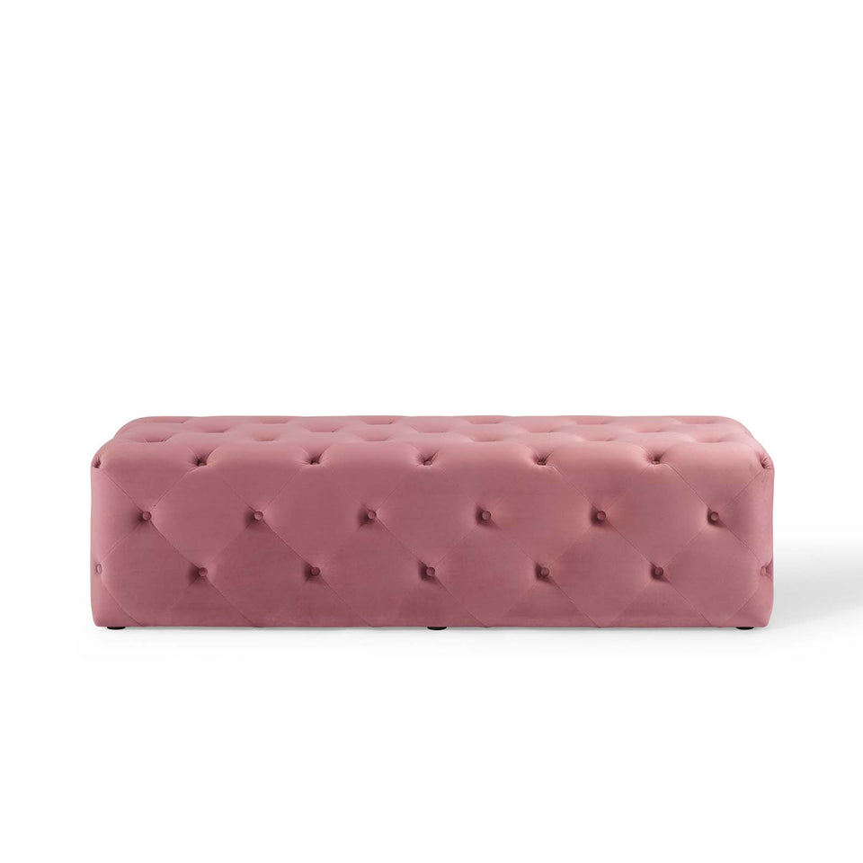 Anthem 60" Tufted Button Entryway Performance Velvet Bench.