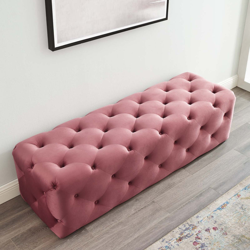 Anthem 60" Tufted Button Entryway Performance Velvet Bench.