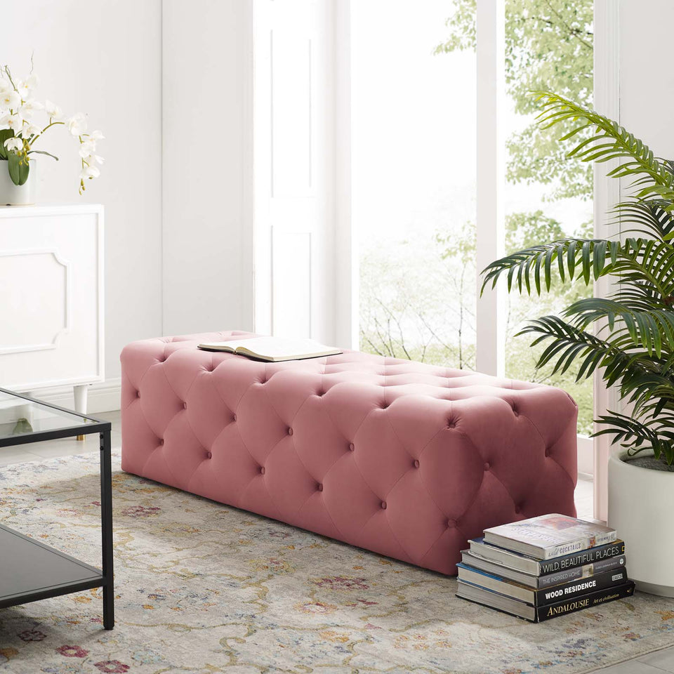 Anthem 60" Tufted Button Entryway Performance Velvet Bench.