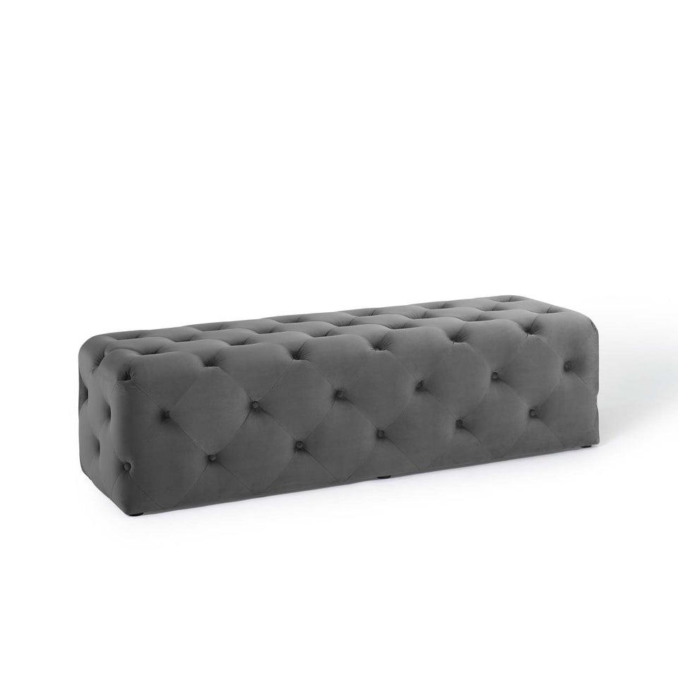 Anthem 60" Tufted Button Entryway Performance Velvet Bench.