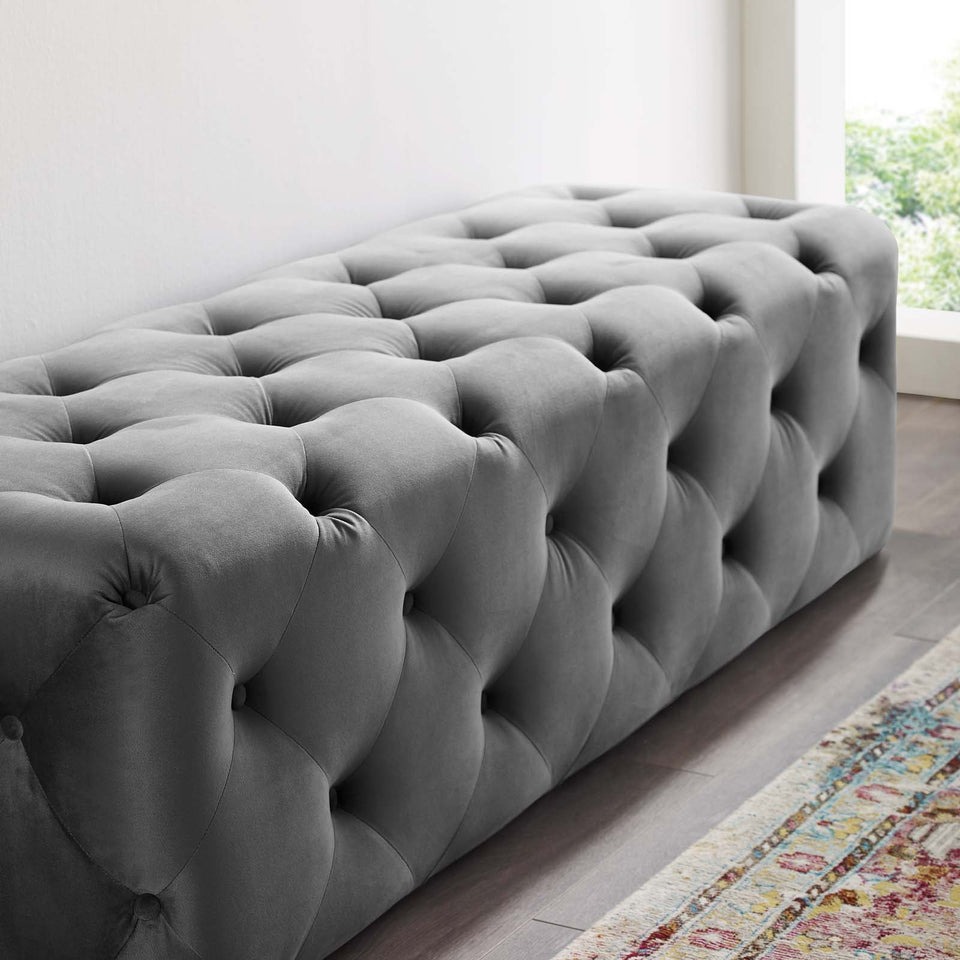 Anthem 60" Tufted Button Entryway Performance Velvet Bench.