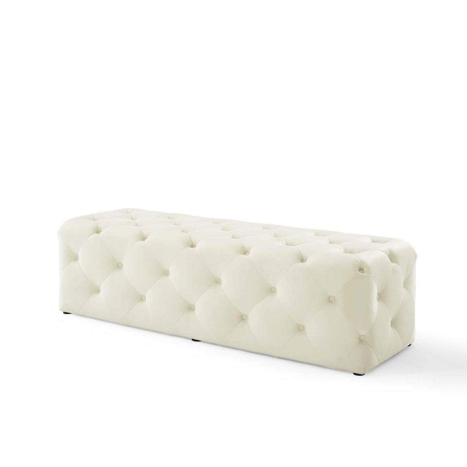 Anthem 60" Tufted Button Entryway Performance Velvet Bench.