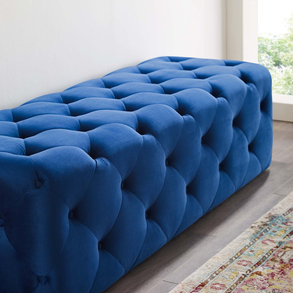 Anthem 60" Tufted Button Entryway Performance Velvet Bench.