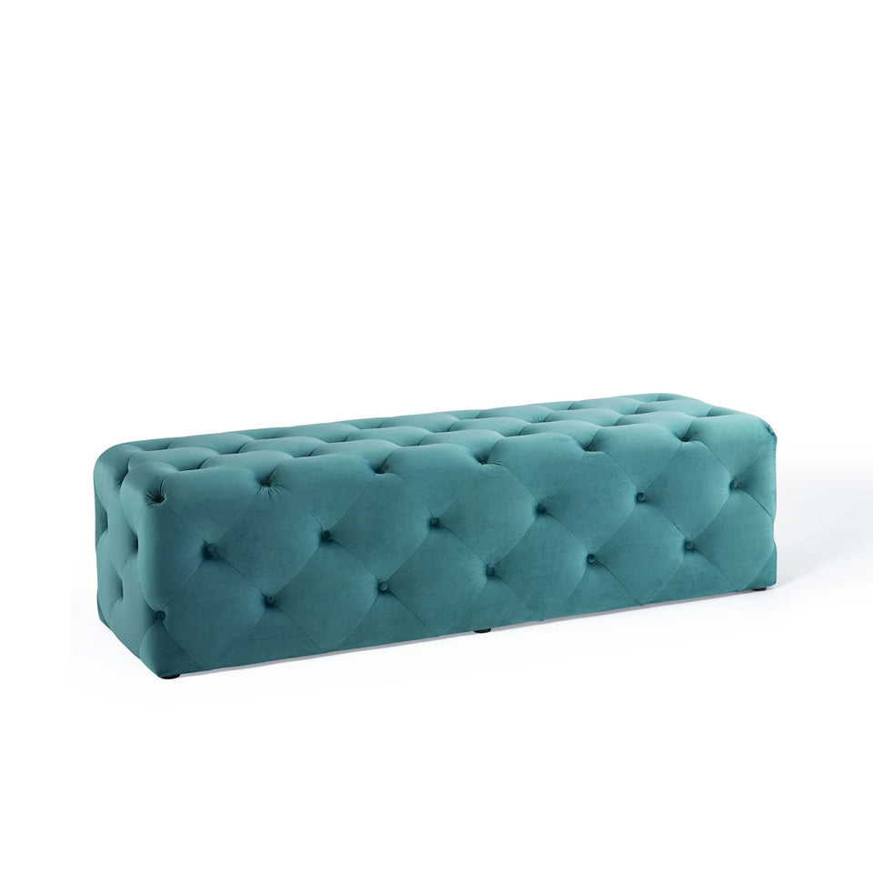Anthem 60" Tufted Button Entryway Performance Velvet Bench.