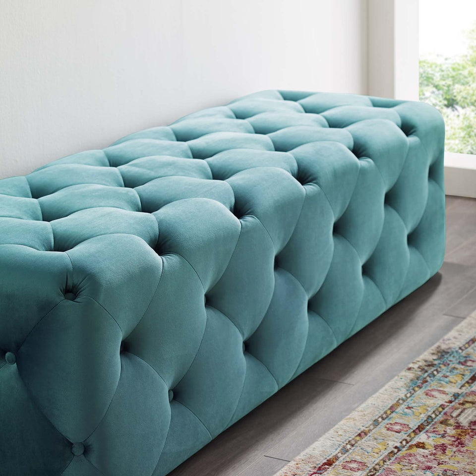 Anthem 60" Tufted Button Entryway Performance Velvet Bench.