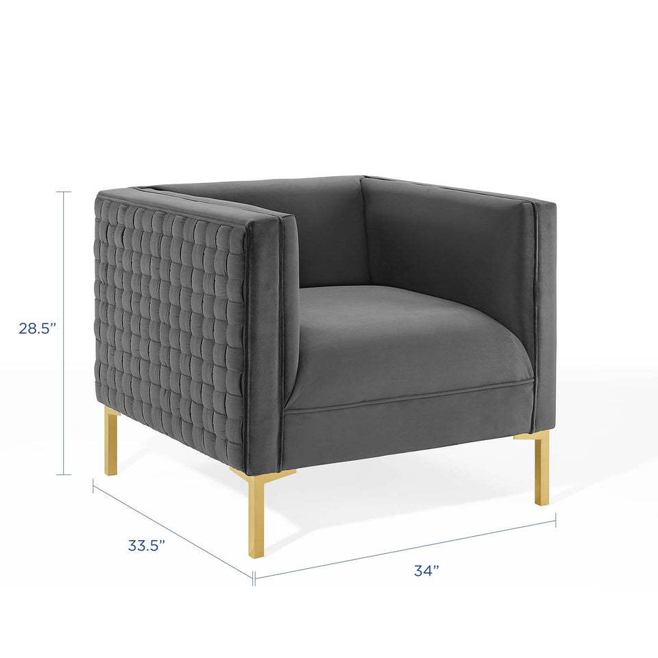 Resonate Performance Velvet Armchair.