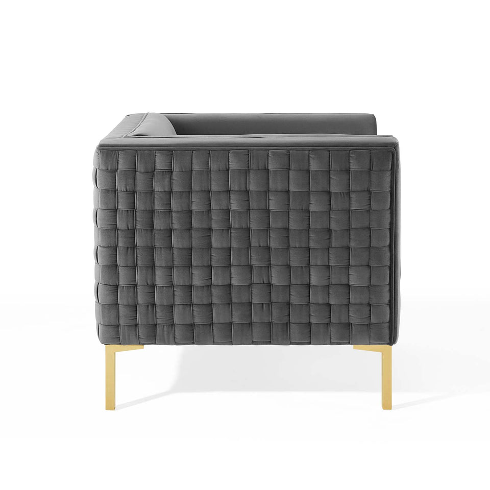 Resonate Performance Velvet Armchair.