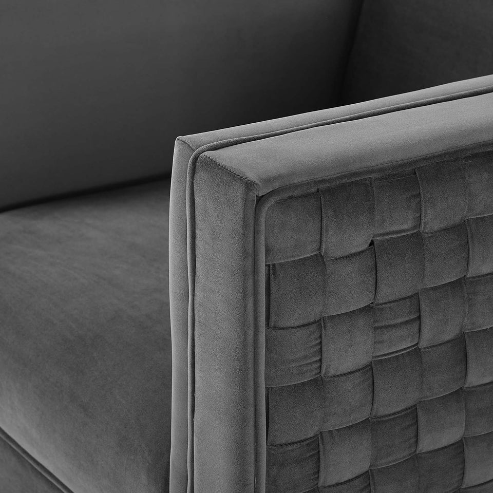 Resonate Performance Velvet Armchair.