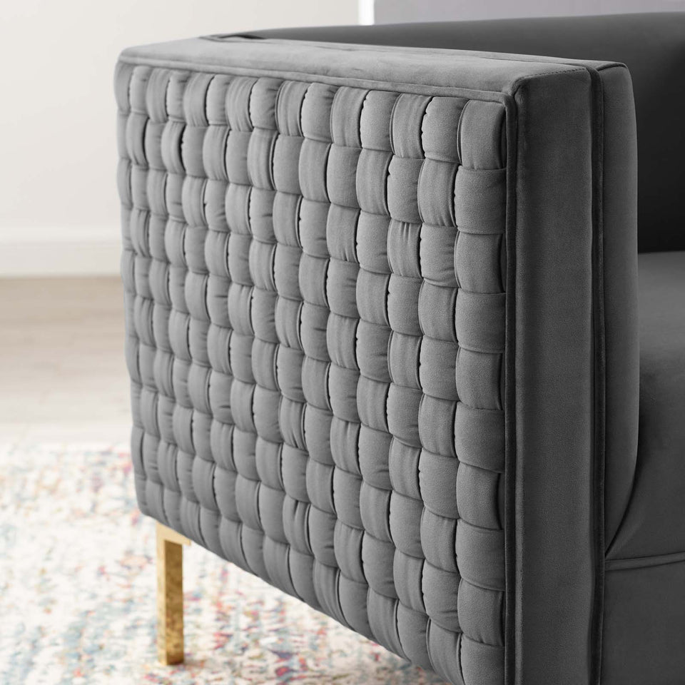 Resonate Performance Velvet Armchair.