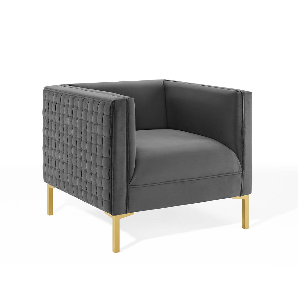 Resonate Performance Velvet Armchair.