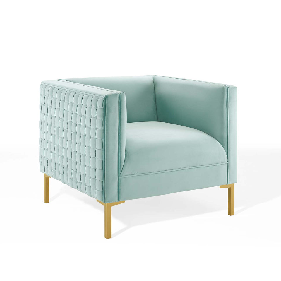 Resonate Performance Velvet Armchair.