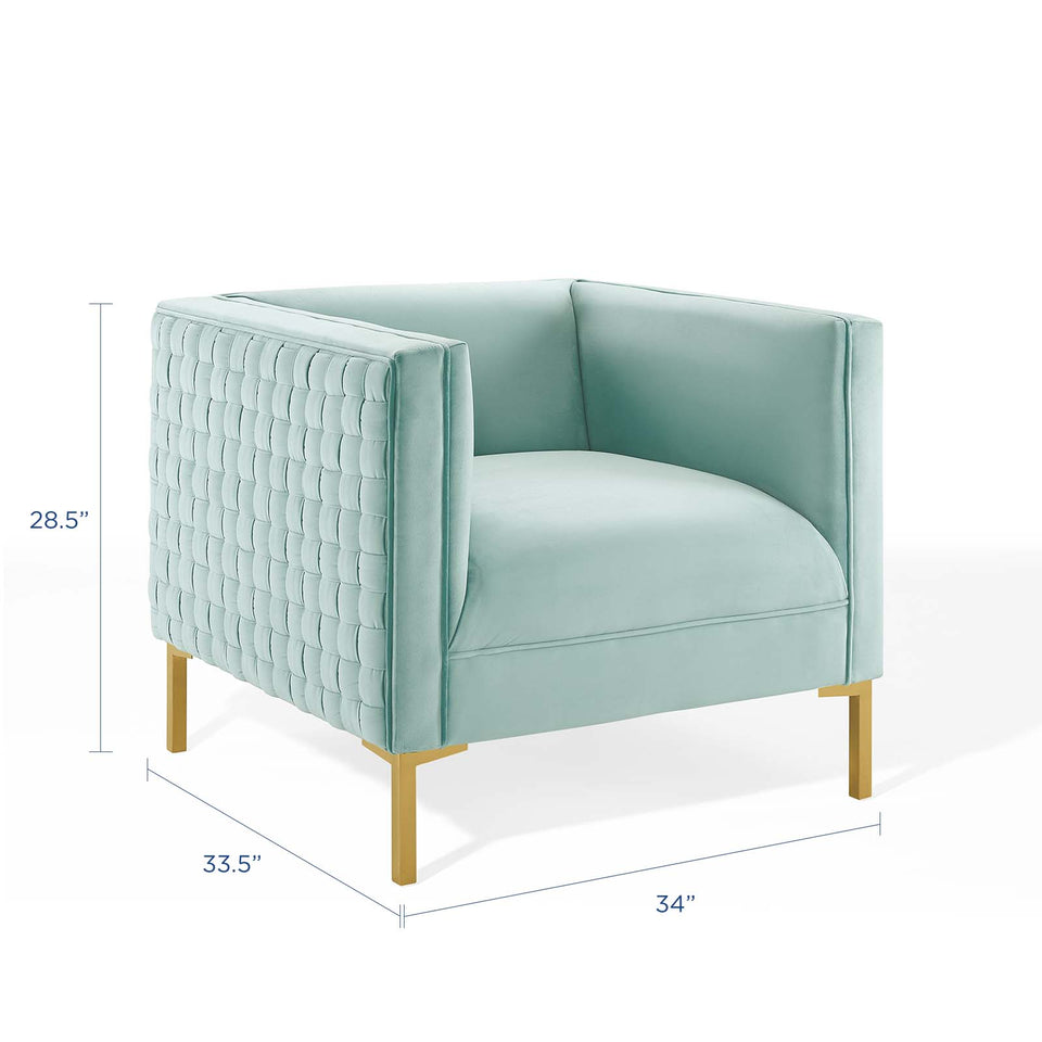Resonate Performance Velvet Armchair.
