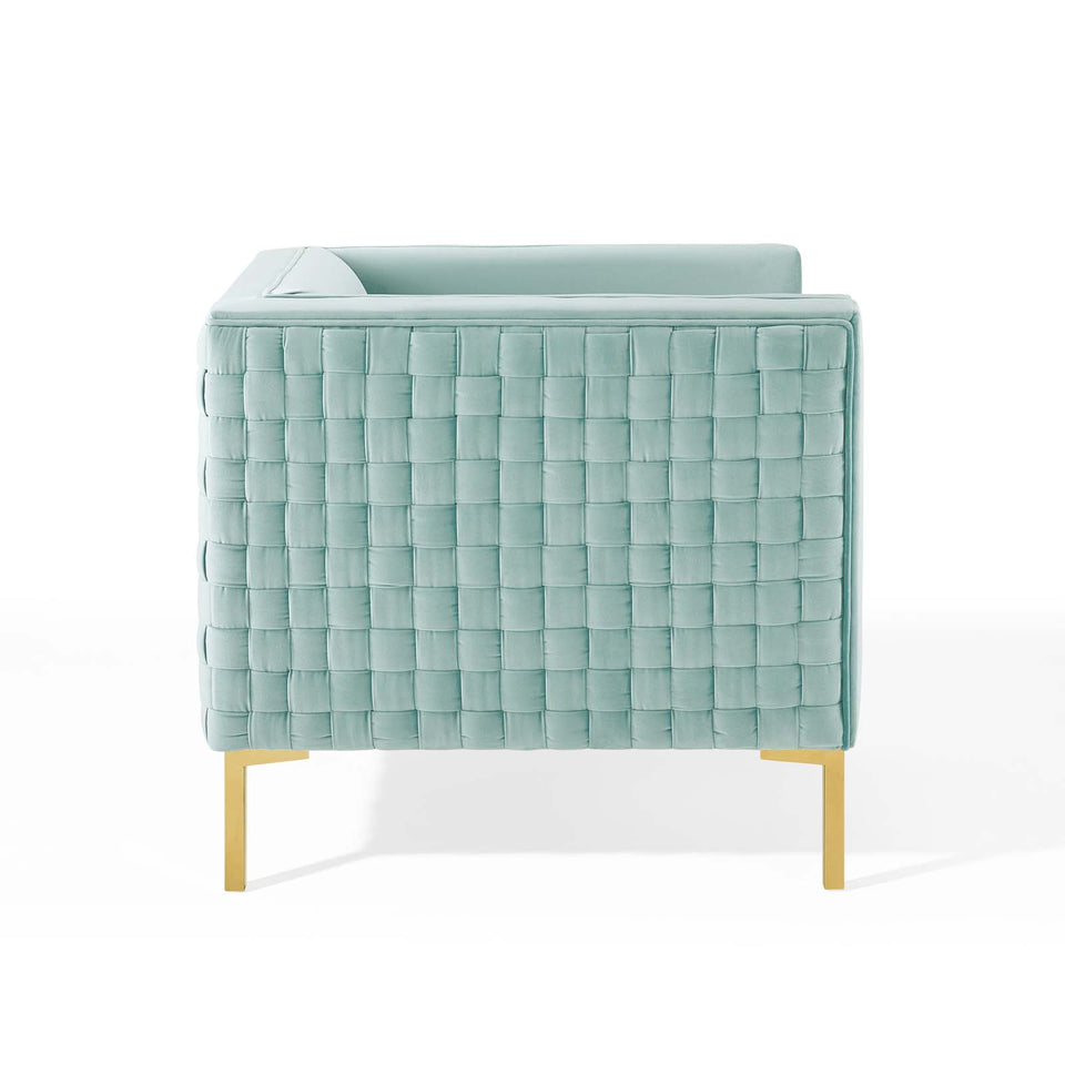 Resonate Performance Velvet Armchair.