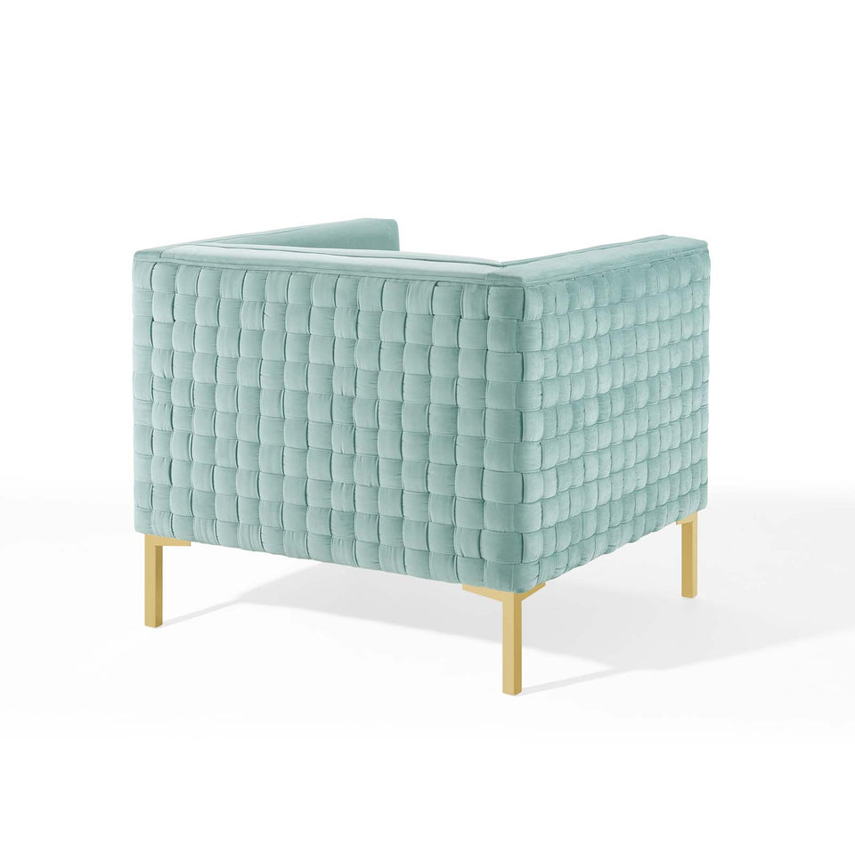 Resonate Performance Velvet Armchair.