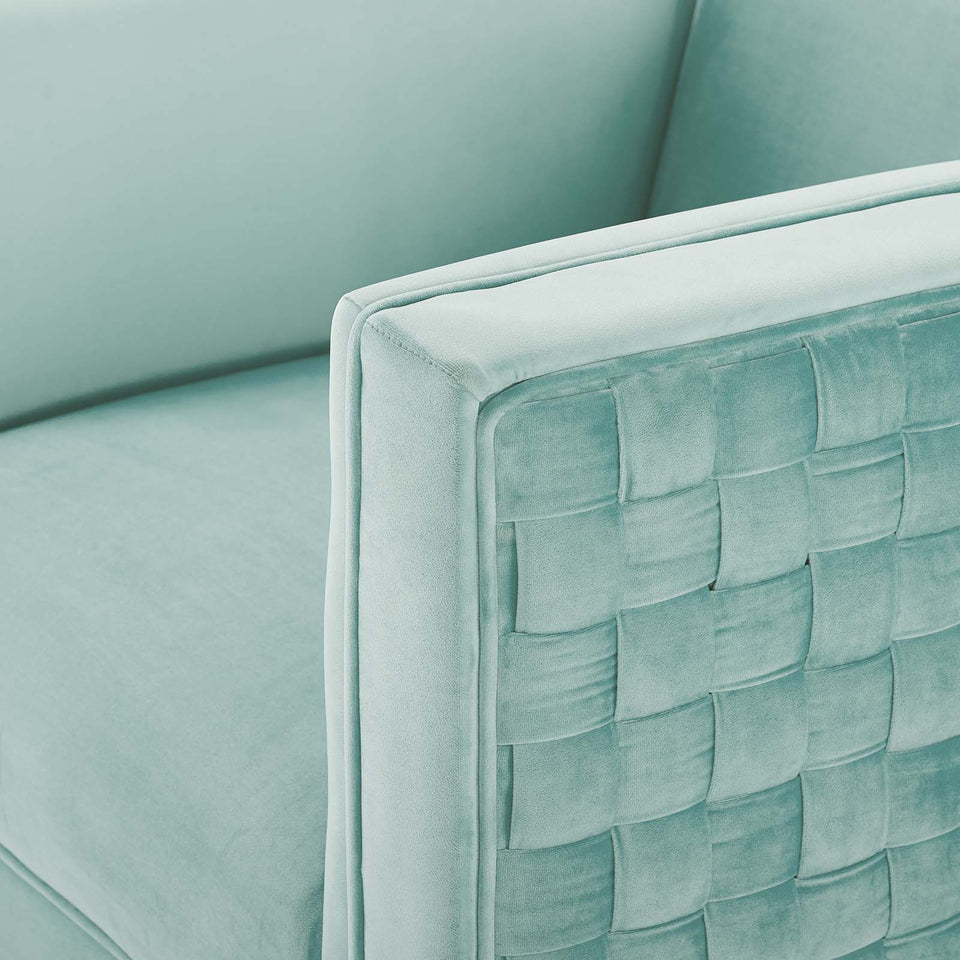 Resonate Performance Velvet Armchair.