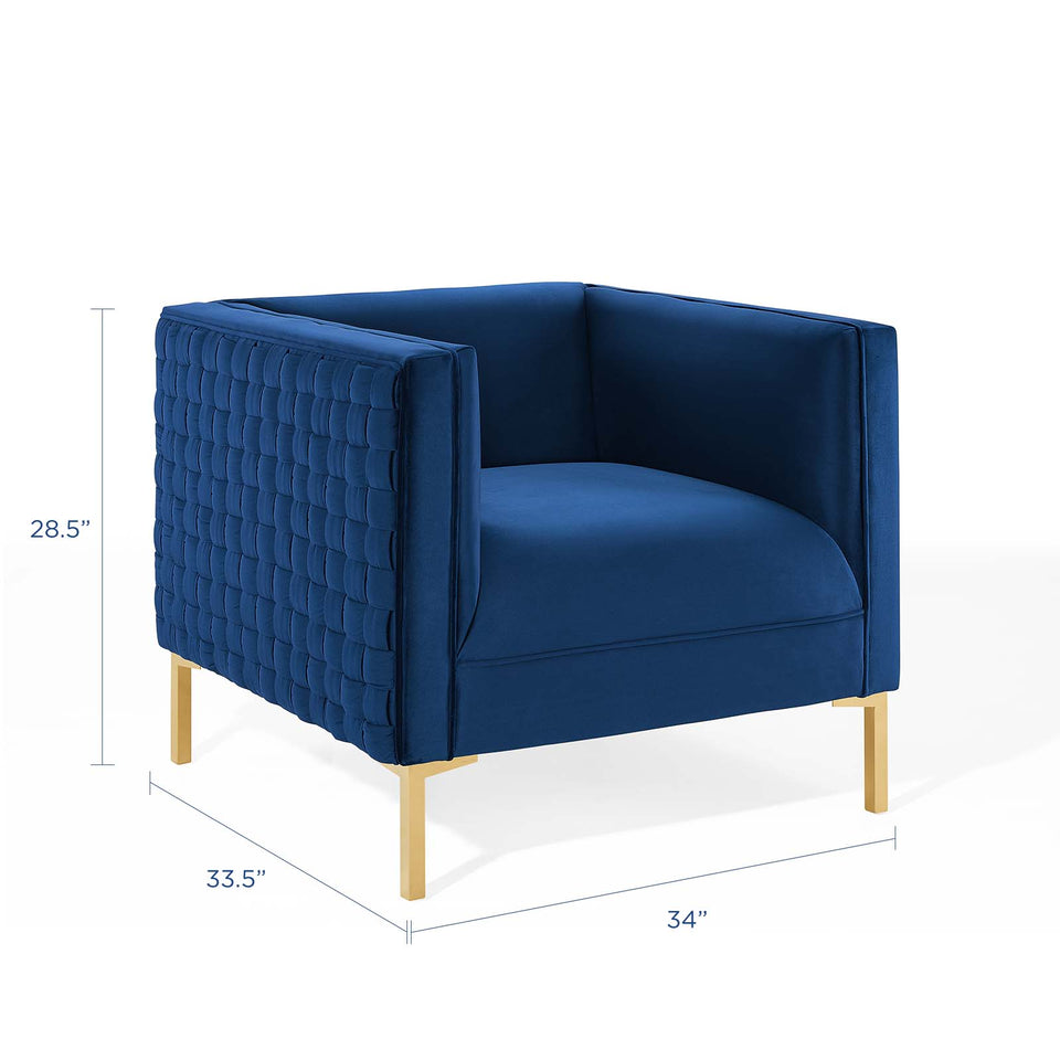 Resonate Performance Velvet Armchair.