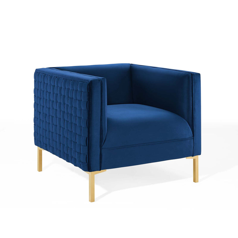 Resonate Performance Velvet Armchair.