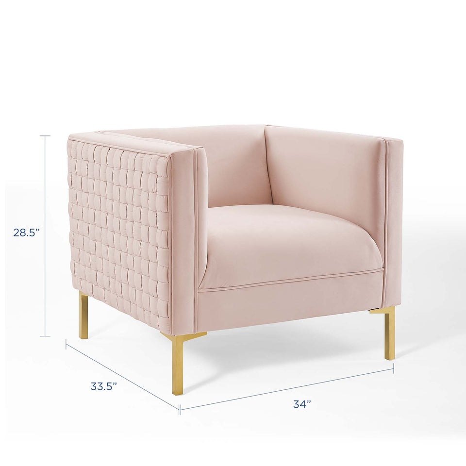 Resonate Performance Velvet Armchair.