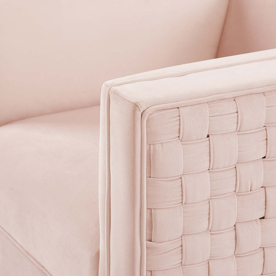 Resonate Performance Velvet Armchair.