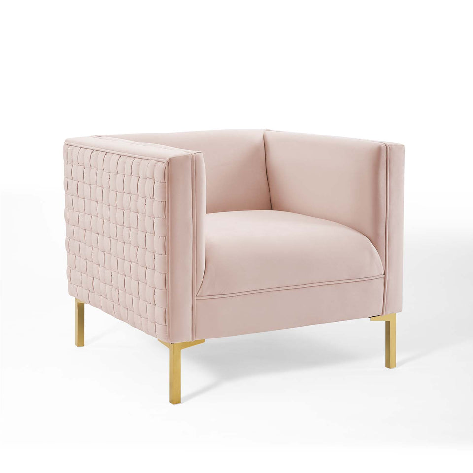 Resonate Performance Velvet Armchair.