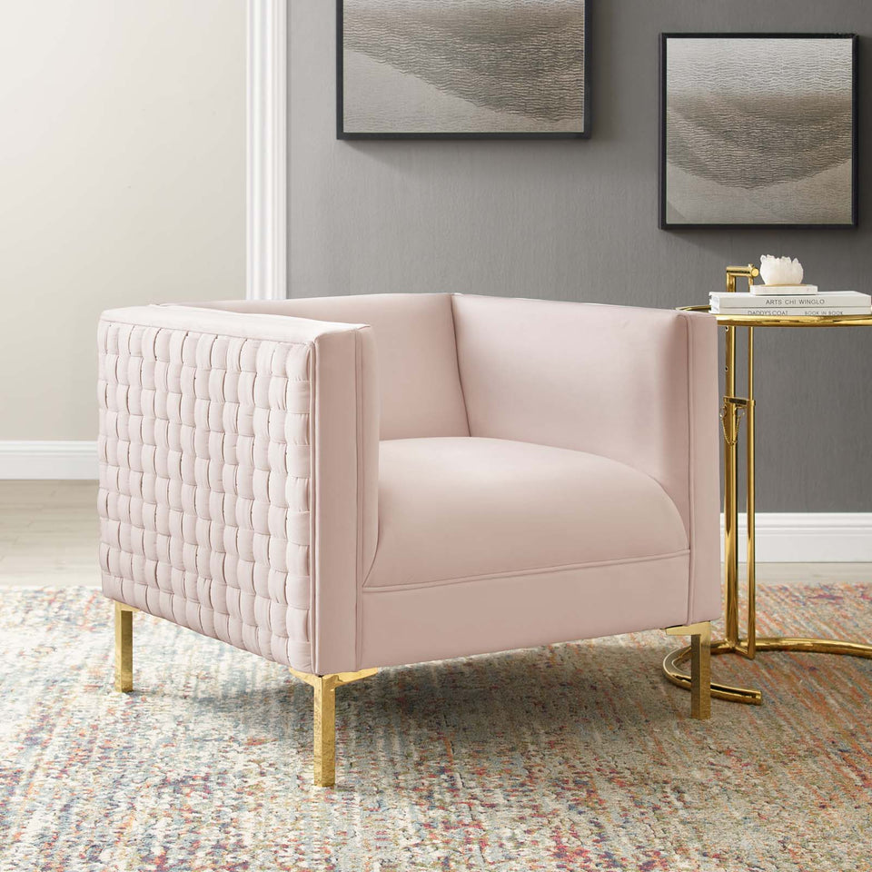 Resonate Performance Velvet Armchair.