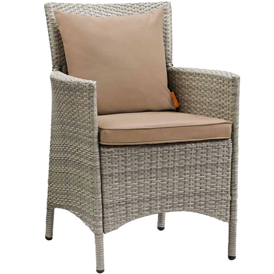 Conduit 7 Piece Outdoor Patio Wicker Rattan Dining Set.