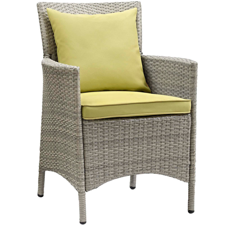 Conduit 7 Piece Outdoor Patio Wicker Rattan Dining Set.